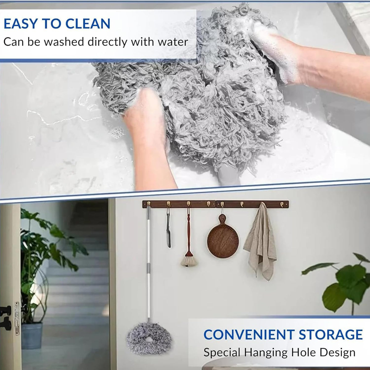 Flexible Fan Cleaning Mop Microfiber Dust Cleaner