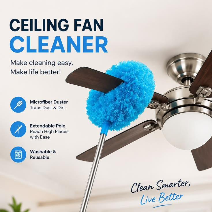 Flexible Fan Cleaning Mop Microfiber Dust Cleaner